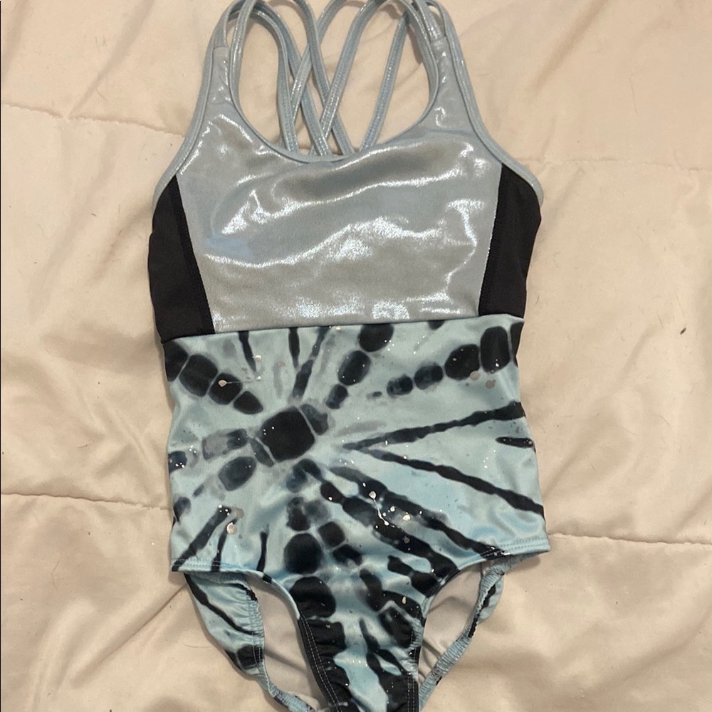 Justice Black and Blue One Piece Leotard
